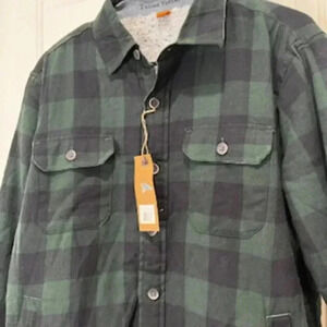 NEW Taylor Vintage Fur Lined Long Sleeve Flannel Jacket Plaid Long Sleeve Mens M